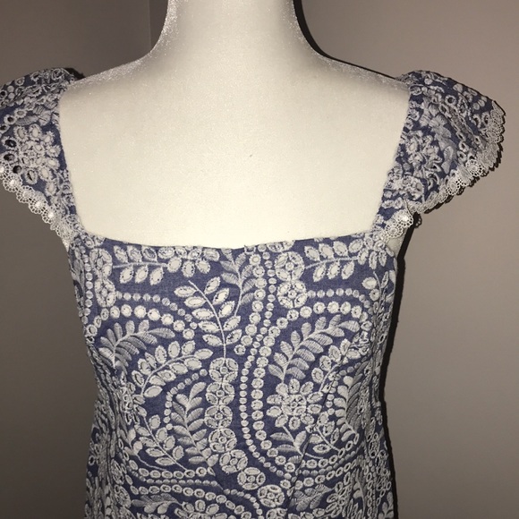 Alice + Olivia eyelet chambray dress 10 NWT new - Picture 8 of 13